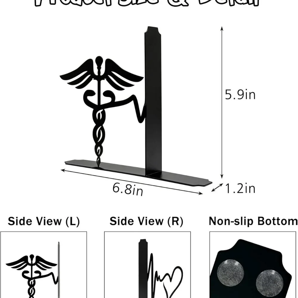 Bookends for Med‎ Student, Doctor, Nurse etc. Medical Theme Set Brand New !!